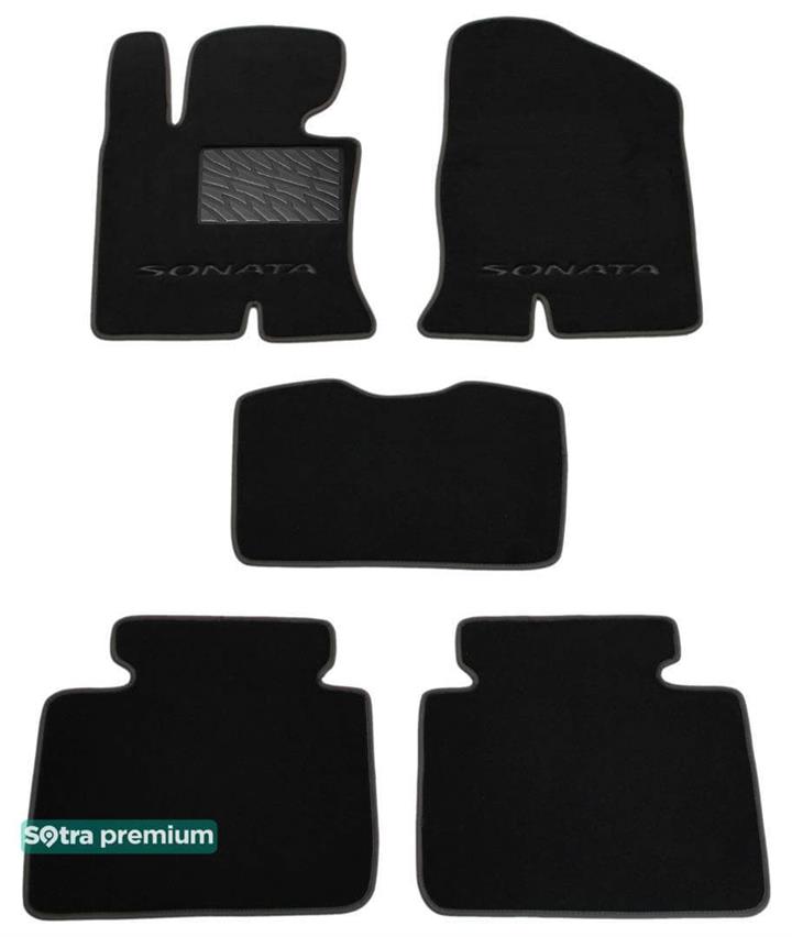 Sotra 07171-CH-BLACK Килимки салону Sotra двошарові чорні для Hyundai Sonata (2009-2014), комплект 07171CHBLACK: Приваблива ціна - Купити в Україні на EXIST.UA!