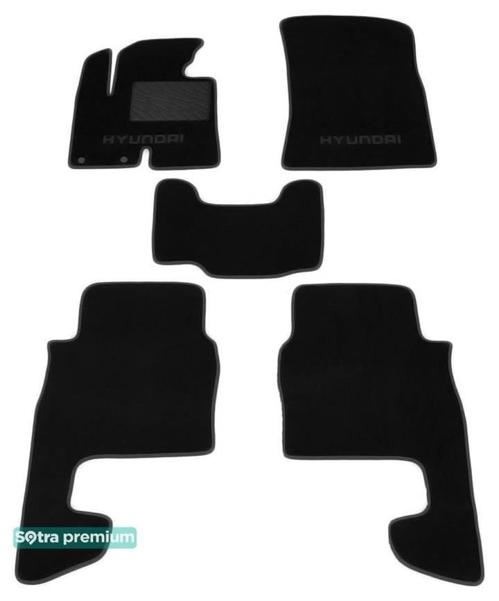 Sotra 07188-CH-BLACK Килимки салону Sotra двошарові чорні для Hyundai Santa fe (2010-2012), комплект 07188CHBLACK: Купити в Україні - Добра ціна на EXIST.UA!