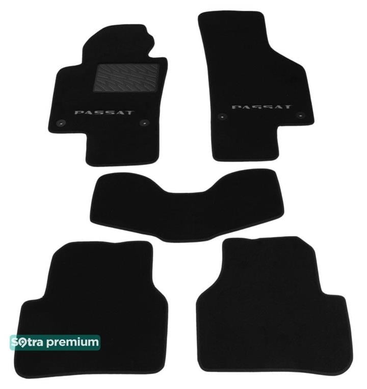 Sotra 07203-CH-BLACK Килимки салону Sotra двошарові чорні для Volkswagen Passat (2008-2017), комплект 07203CHBLACK: Купити в Україні - Добра ціна на EXIST.UA!