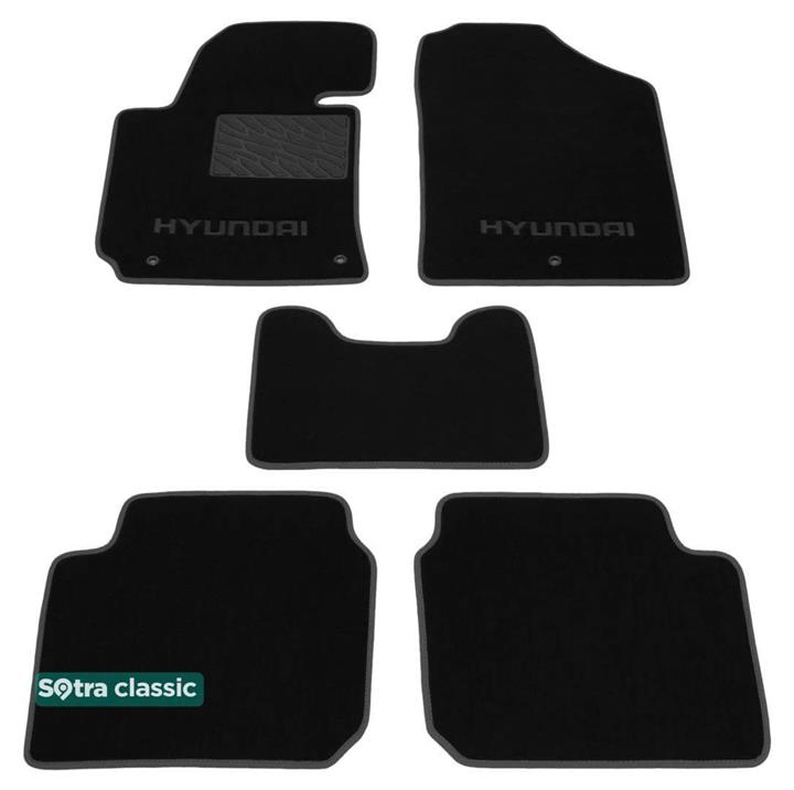 Sotra 07230-GD-BLACK Килимки салону Sotra двошарові чорні для Hyundai Elantra (2010-), комплект 07230GDBLACK: Купити в Україні - Добра ціна на EXIST.UA!