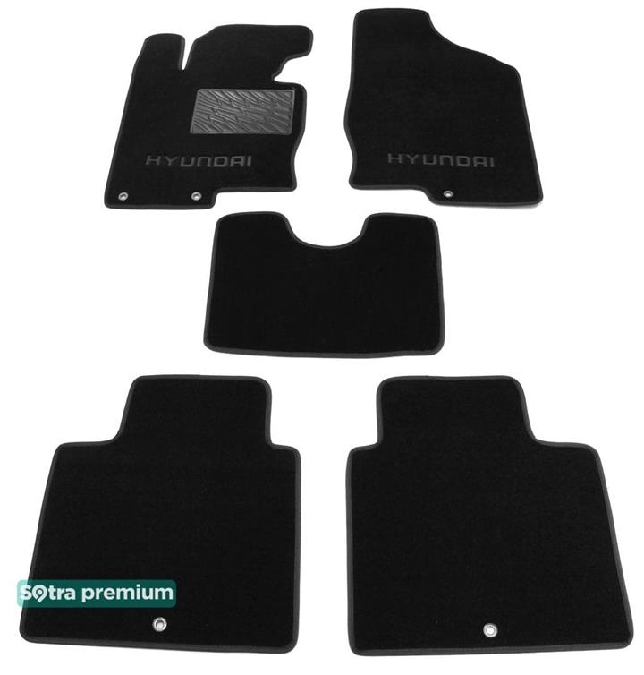 Sotra 07307-CH-BLACK Килимки салону Sotra двошарові чорні для Hyundai Grandeur (2011-2017), комплект 07307CHBLACK: Купити в Україні - Добра ціна на EXIST.UA!