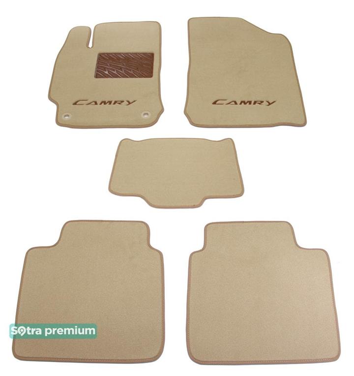 07308CHBEIGE Sotra Коврики салона Sotra двухслойные бежевые для Toyota Camry (2011-2014), комплект