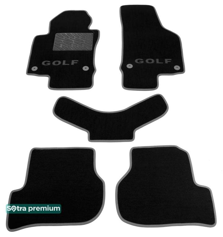 Sotra 07364-CH-BLACK Килимки салону Sotra двошарові чорні для Volkswagen Golf/Scirocco, комплект 07364CHBLACK: Купити в Україні - Добра ціна на EXIST.UA!
