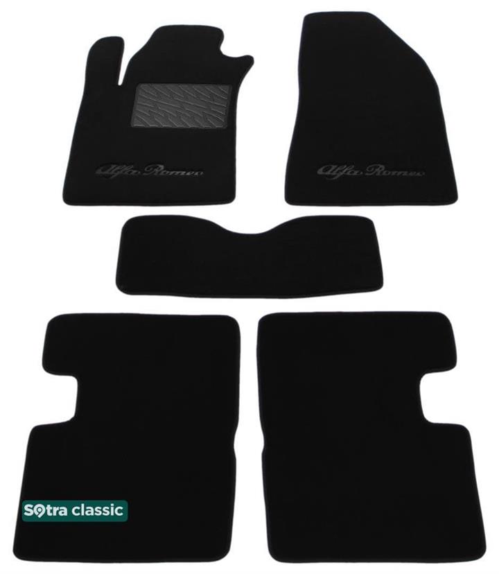 Sotra 07372-GD-BLACK Килимки салону Sotra двошарові чорні для Alfa Romeo Giulietta (2010-), комплект 07372GDBLACK: Купити в Україні - Добра ціна на EXIST.UA!