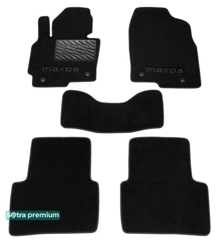 Sotra 07375-CH-BLACK Килимки салону Sotra двошарові чорні для Mazda Cx-5 (2012-2016), комплект 07375CHBLACK: Купити в Україні - Добра ціна на EXIST.UA!