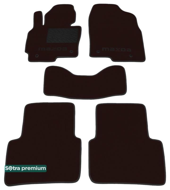 Sotra 07375-CH-CHOCO Килимки салону Sotra двошарові коричневі для Mazda Cx-5 (2012-2016), комплект 07375CHCHOCO: Купити в Україні - Добра ціна на EXIST.UA!