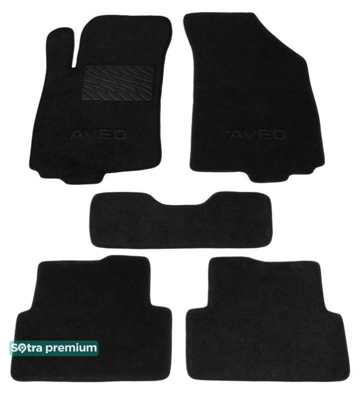 Sotra 07381-CH-BLACK Килимки салону Sotra двошарові чорні для Chevrolet Aveo (2011-), комплект 07381CHBLACK: Купити в Україні - Добра ціна на EXIST.UA!