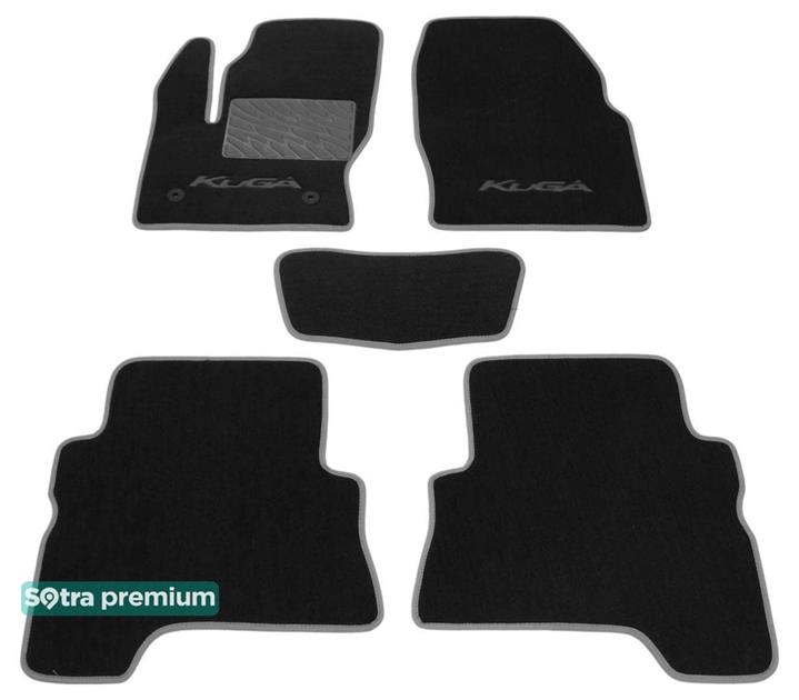 Sotra 07514-CH-BLACK Килимки салону Sotra двошарові чорні для Ford Kuga (2013-2016), комплект 07514CHBLACK: Купити в Україні - Добра ціна на EXIST.UA!