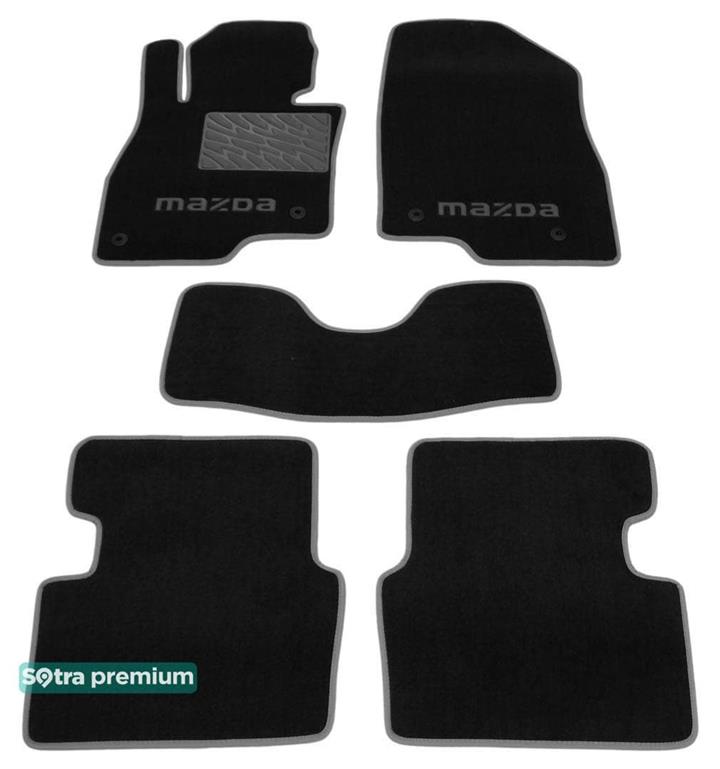 Sotra 07569-CH-BLACK Килимки салону Sotra двошарові чорні для Mazda 3 (2014-), комплект 07569CHBLACK: Купити в Україні - Добра ціна на EXIST.UA!