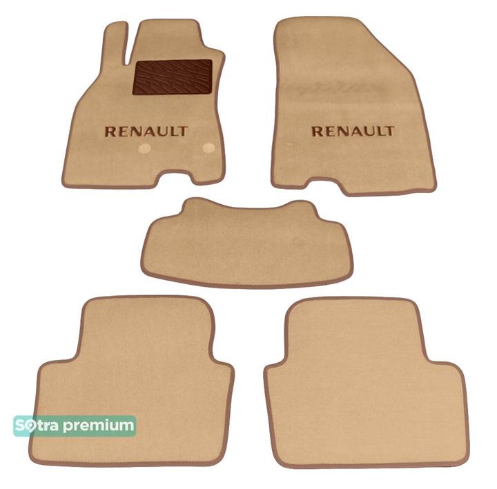 07593CHBEIGE Sotra Коврики салона Sotra двухслойные бежевые для Renault Megane (2008-2016), комплект