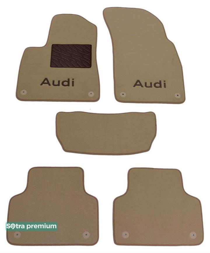 08112CHBEIGE Sotra Коврики салона Sotra двухслойные бежевые для Audi Q7 (2015-), комплект