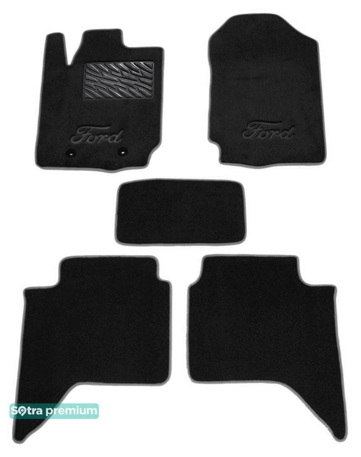 Sotra 08551-CH-BLACK Килимки салону Sotra двошарові чорні для Ford Ranger (2012-), комплект 08551CHBLACK: Купити в Україні - Добра ціна на EXIST.UA!