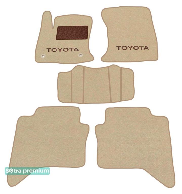 08584CHBEIGE Sotra Коврики салона Sotra двухслойные бежевые для Toyota Hilux (2015-), комплект