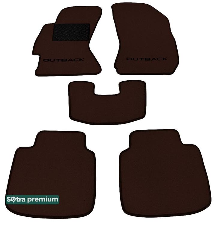 Sotra 08651-CH-CHOCO Килимки салону Sotra двошарові коричневі для Subaru Outback (2015-), комплект 08651CHCHOCO: Купити в Україні - Добра ціна на EXIST.UA!