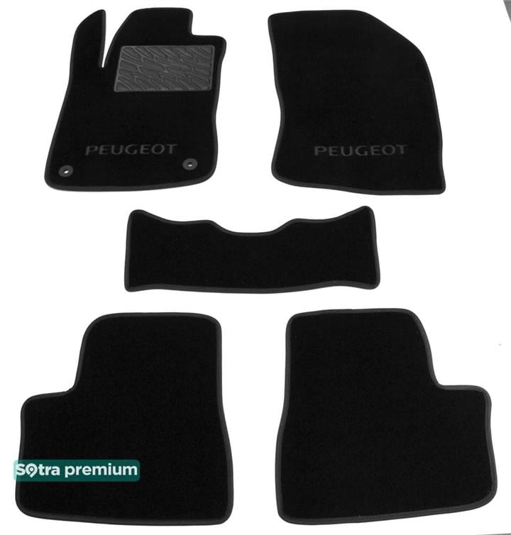 Sotra 08683-CH-BLACK Килимки салону Sotra двошарові чорні для Peugeot 2008 (2013-), комплект 08683CHBLACK: Купити в Україні - Добра ціна на EXIST.UA!