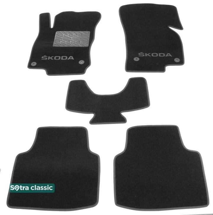 Sotra 08705-GD-BLACK Килимки салону Sotra двошарові чорні для Skoda Superb (2015-), комплект 08705GDBLACK: Купити в Україні - Добра ціна на EXIST.UA!