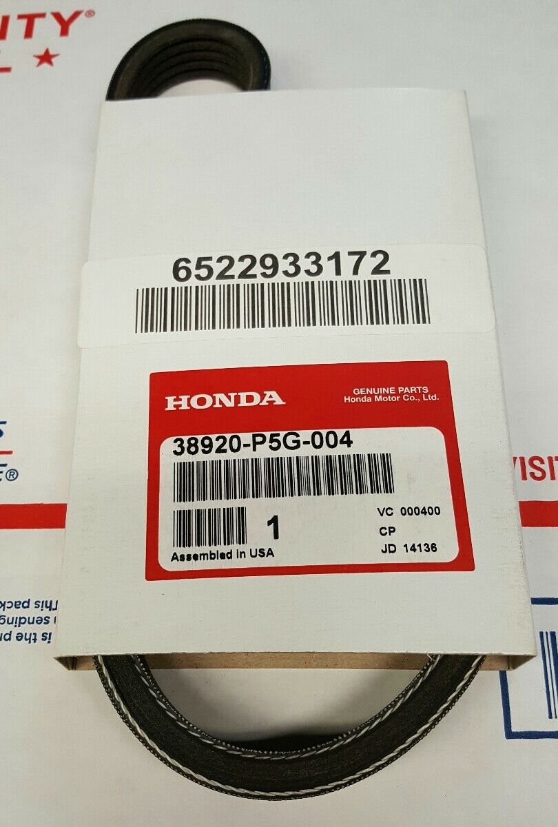 Honda 38920-P5G-004 Поликлиновый ремень 38920P5G004: Отличная цена - Купить в Украине на EXIST.UA! 38920P5G004 Honda Поликлиновый ремень
