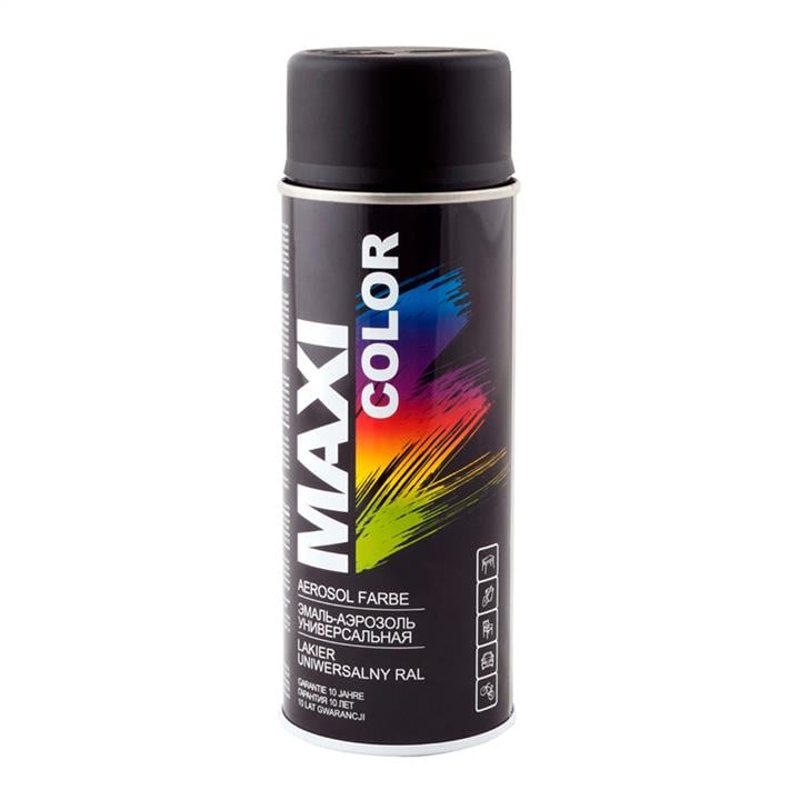 Maxi Color MX9005M Емаль аерозольна універсальна декоративна, чорна матова, 400 мл MX9005M: Приваблива ціна - Купити в Україні на EXIST.UA!