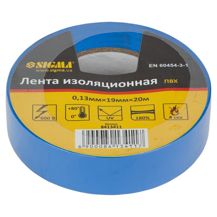 Sigma 8413411 Ізолента синя, 20 м 8413411: Купити в Україні - Добра ціна на EXIST.UA!