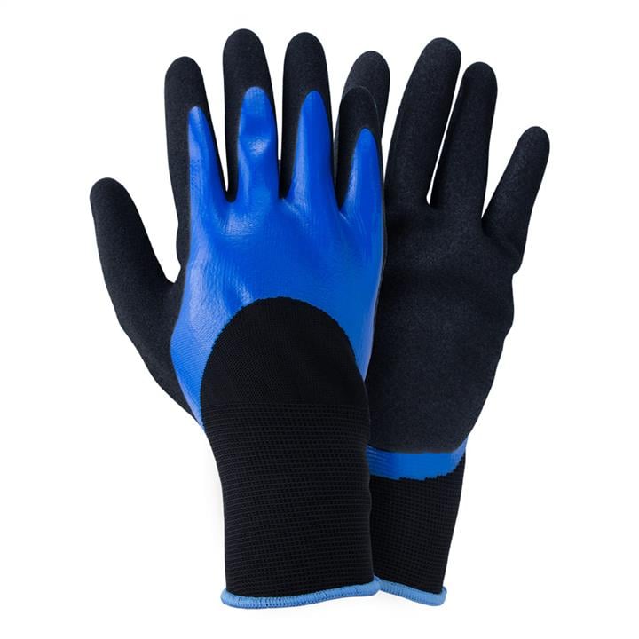 Sigma 9443671 Перчатки трикотажные с двойным нитриловым покрытием р.9 (сине-черные, манжет) 9443671: Купить в Украине - Отличная цена на EXIST.UA!