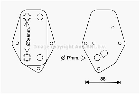 BW3557 AVA Радиатор масляный