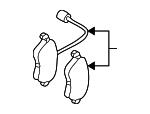 Тормозные колодки, комплект VAG 1K0 698 151 B