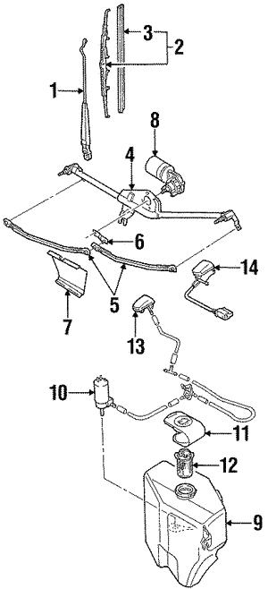 3A1955409A VAG Рычаг стеклоочистителя левый