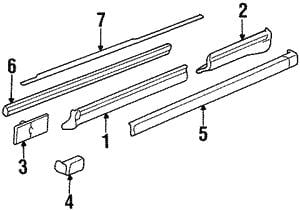 Накладка порога правого VAG 1H0 853 986 B41