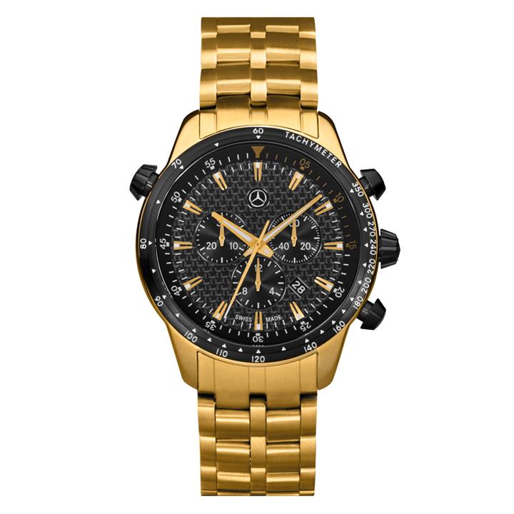 Mercedes B6 7 99 5263 Чоловічий наручний годинник Mercedes-Benz Men’s MSP Chronograph Watch, Gold Edition B67995263: Купити в Україні - Добра ціна на EXIST.UA!