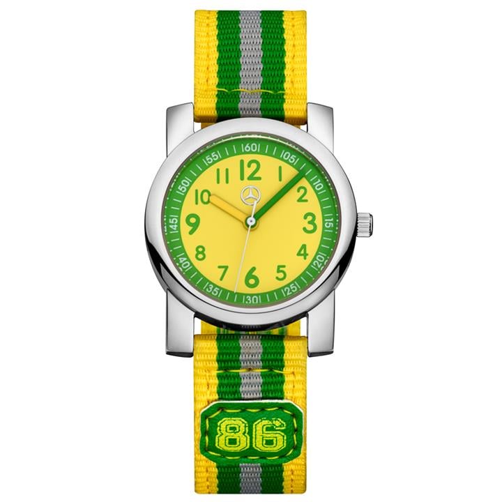 Mercedes B6 6 95 8446 Дитячий наручний годинник Mercedes-Benz Boys' Watch, Green/Yellow B66958446: Купити в Україні - Добра ціна на EXIST.UA!