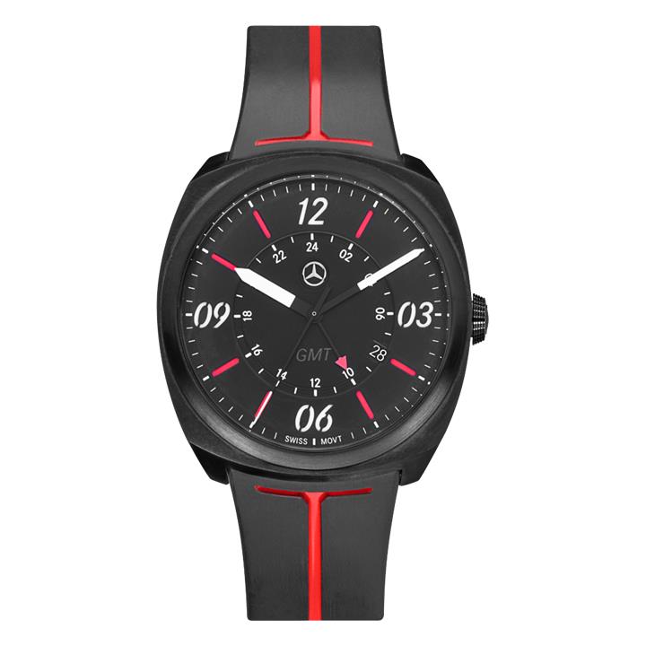 Mercedes B6 6 95 3568 Чоловічий наручний годинник Mercedes-Benz Men’s Watch, Sporty GMT, Black/Red/White B66953568: Купити в Україні - Добра ціна на EXIST.UA!