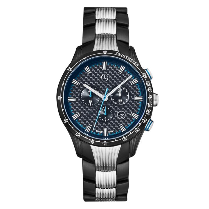Mercedes B6 7 99 5426 Чоловічий наручний годинник Mercedes-Benz Men’s Motorsport Chronograph Watch, Silver/Blue/Black B67995426: Купити в Україні - Добра ціна на EXIST.UA!
