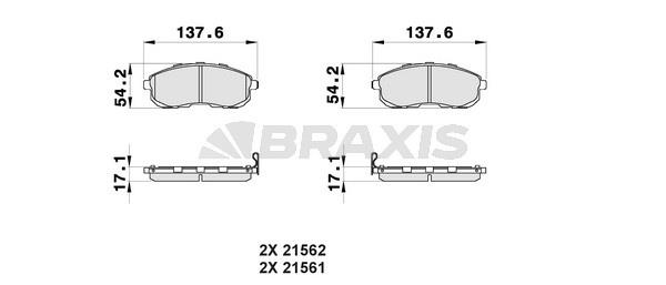 Braxis AB0154 Гальмівні колодки, комплект AB0154: Купити в Україні - Добра ціна на EXIST.UA!
