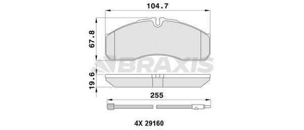 AA0398 Braxis Тормозные колодки дисковые, комплект