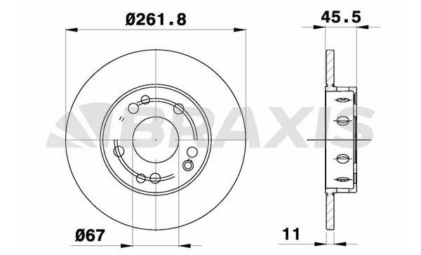 AE0470 Braxis Тормозной диск