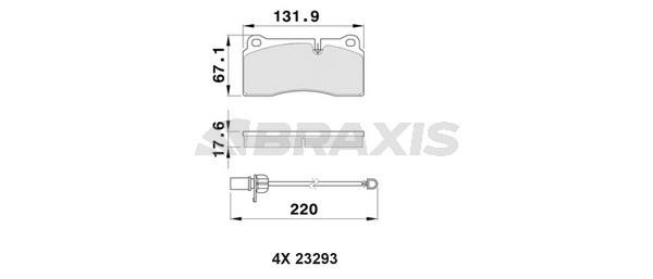 Braxis AB0525 Гальмівні колодки, комплект AB0525: Купити в Україні - Добра ціна на EXIST.UA!