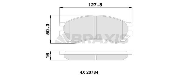 Braxis AA0322 Гальмівні колодки, комплект AA0322: Купити в Україні - Добра ціна на EXIST.UA!