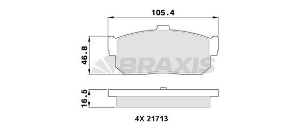 Braxis AA0310 Гальмівні колодки, комплект AA0310: Приваблива ціна - Купити в Україні на EXIST.UA!