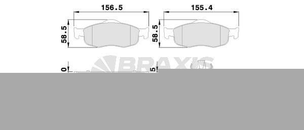 Braxis AA0112 Гальмівні колодки, комплект AA0112: Приваблива ціна - Купити в Україні на EXIST.UA!