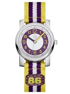 Дитячий наручний годинник Mercedes-Benz Girls&#39; Watch, Purple&#x2F;Yellow Mercedes B6 6 95 8448