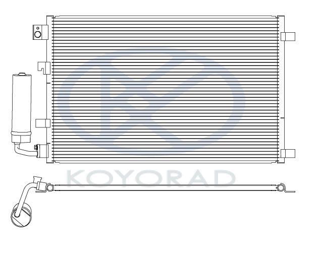 Koyorad CD020434 Радіатор кондиціонера (Конденсатор) CD020434: Купити в Україні - Добра ціна на EXIST.UA!