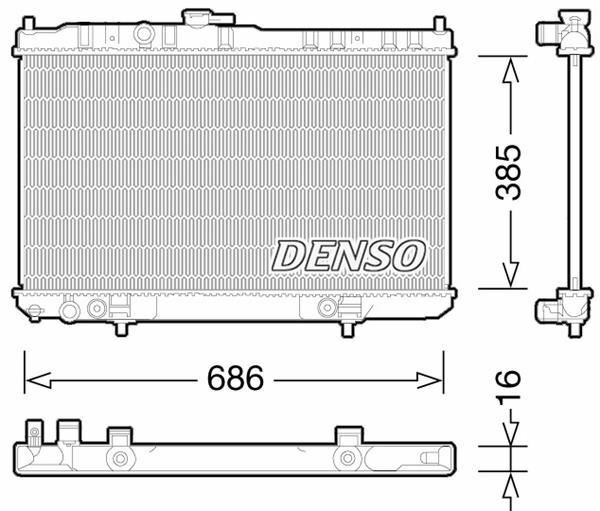 DENSO DRM46035 Радіатор охолодження двигуна DRM46035: Купити в Україні - Добра ціна на EXIST.UA!
