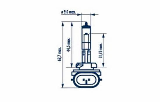 Лампа галогенная Narva Standard 12В H27W/2 27Вт Narva 480423000