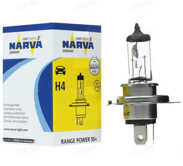 Narva 488613000 Лампа галогенна Narva Rangepower  +50% 12В H4 60/55Вт +50% 488613000: Купити в Україні - Добра ціна на EXIST.UA!