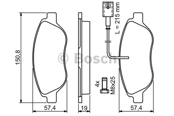 Bosch Гальмівні колодки, комплект – ціна 1334 UAH