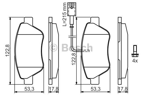 Bosch Гальмівні колодки, комплект – ціна 1092 UAH