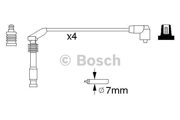 Дроти високовольтні, комплект Bosch 0 986 357 126