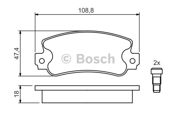 Bosch Гальмівні колодки, комплект – ціна 580 UAH