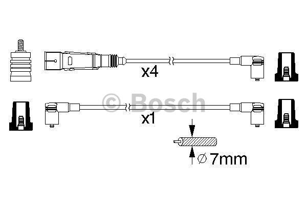 Дроти високовольтні, комплект Bosch 0 986 356 360