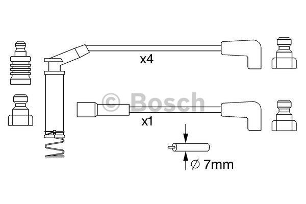 Дроти високовольтні, комплект Bosch 0 986 357 249
